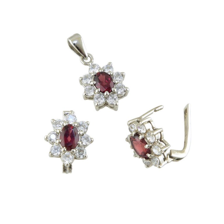 GARNET PENDANT SET