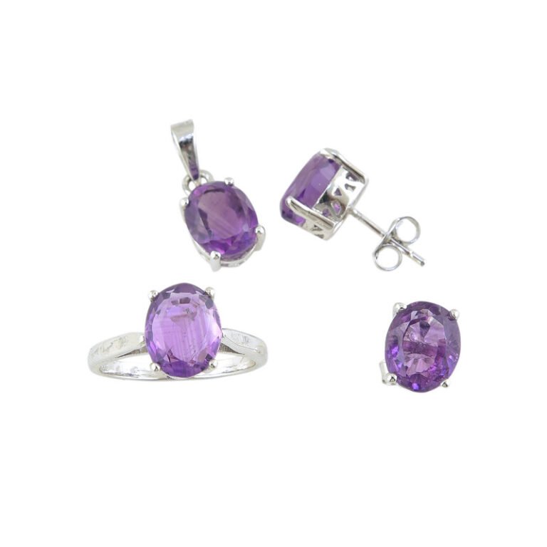 AFRICAN AMETHYST PENDANT SET