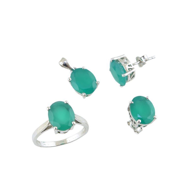 GREEN ONYX PENDANT SET