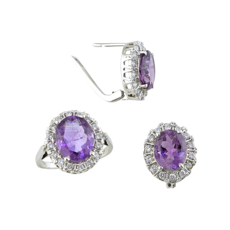 AMETHYST PENDANT SET