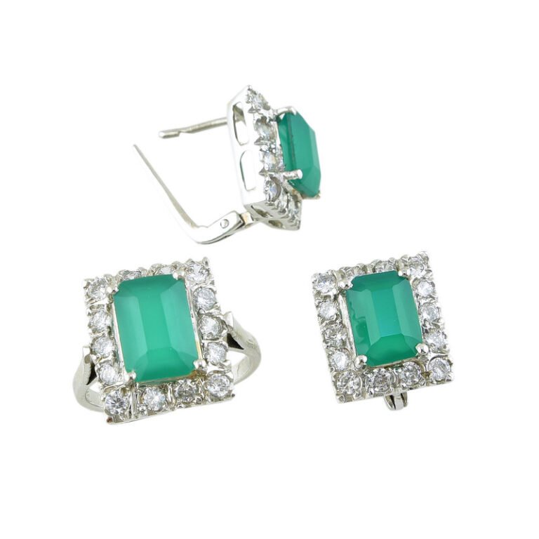 GREEN ONYX PENDANT SET